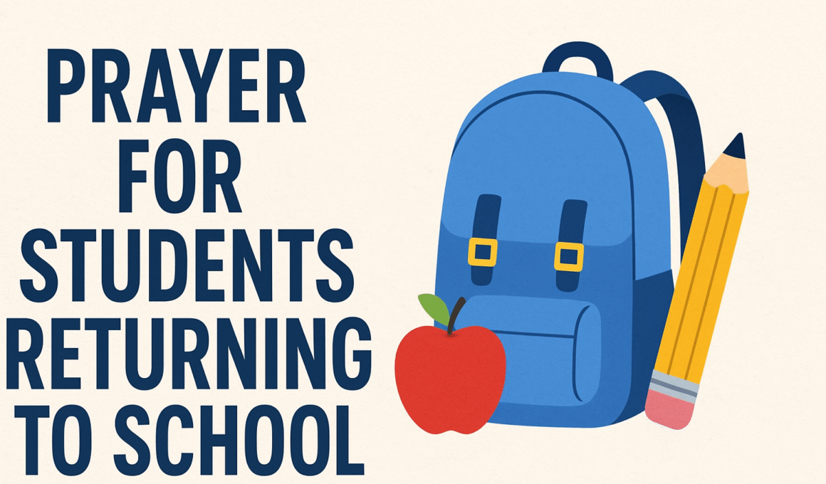 Prayer for Students Returning to School
