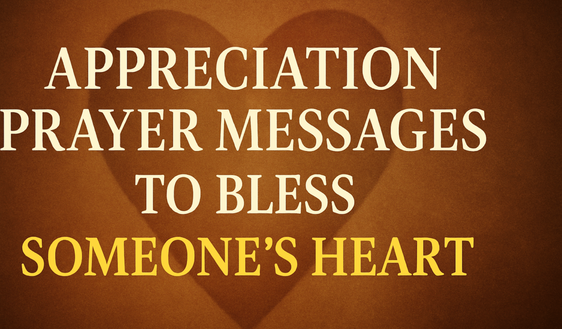Appreciation Prayer Messages