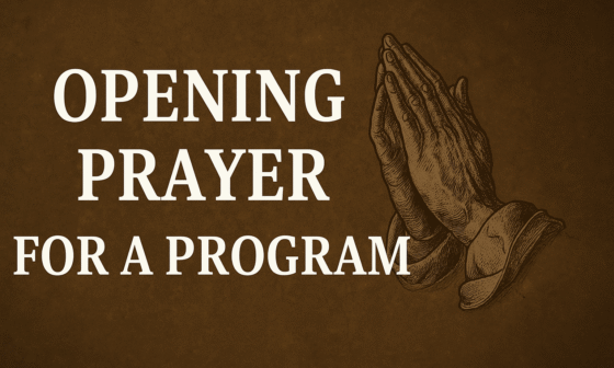 Opening Prayer for a Program