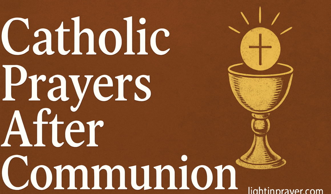 Catholic Prayers After Communion