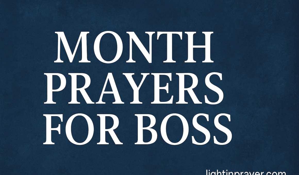 New Month Prayers for Boss