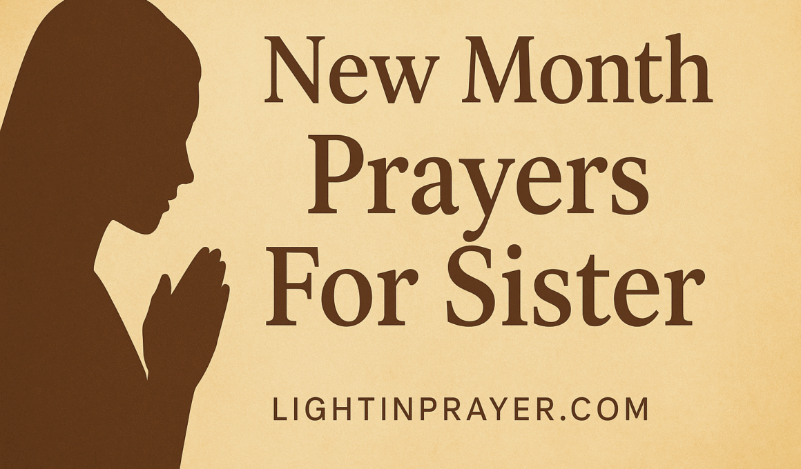 New Month Prayers For Sister