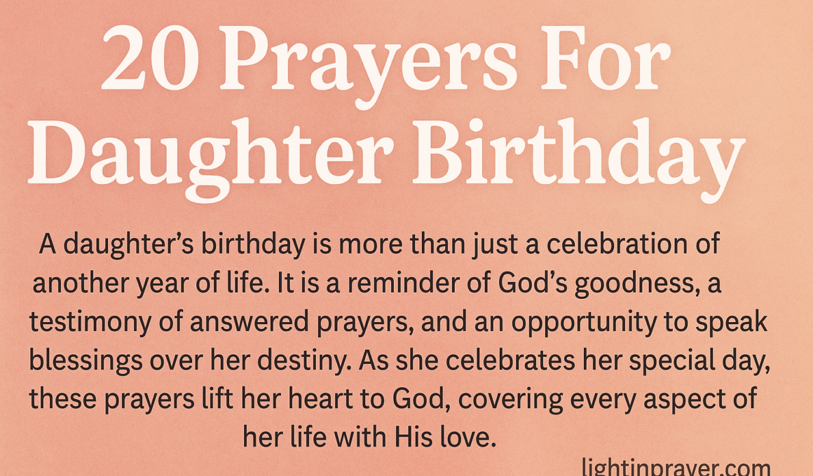 Prayers For Daughter Birthday