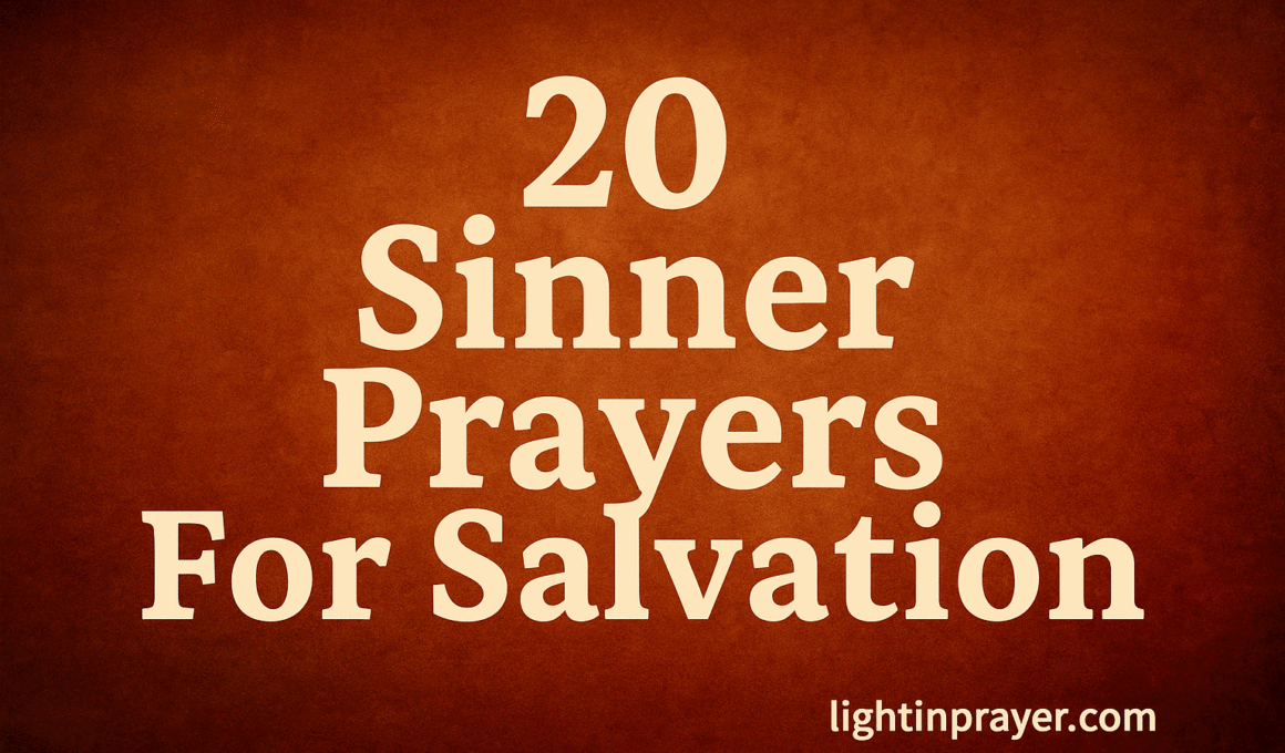 Sinner Prayers For Salvation
